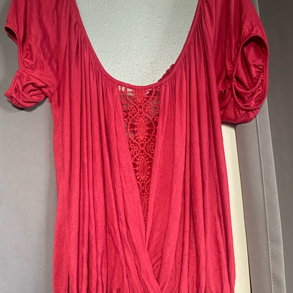Free People Soft Boho Intricate Lace front and braided straps in back Sz XS